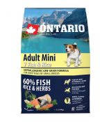 Ontario Dog Adult Mini Fish & Rice 6,5 kg EXP 27.3.24