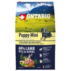 Ontario Puppy Mini Lamb & Rice 2,25 kg (EXP: 27.3.24)