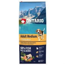 Ontario Dog Adult Medium Fish & Rice 2,25kg/ EXP 22.3.2024
