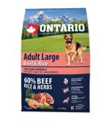 Ontario Dog Adult Large Beef & Rice 2,25kg exp 1.5.2024