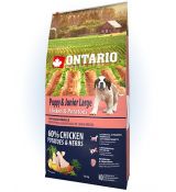 Ontario Puppy & Junior Large Chicken & Potatoes & Herbs 2,25kg