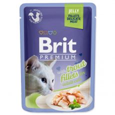 Kapsička Brit Premium Cat Delicate Fillets in Jelly with Trout 85g
