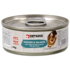 Konzerva Ontario Cat Chicken Pieces + Salmon 95g