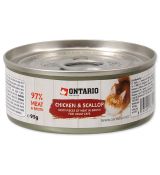 Konzerva Ontario Cat Chicken Pieces + Scallop 95g