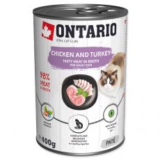 Konzerva Ontario Chicken with Turkey flavoured with Sea Buckthorn 400g