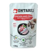 Kapsička Ontario Cat Chicken and Crab in Broth 80g