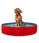 Karlie skládací bazén pro psy modro/červený 80x20cm