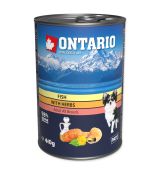 Konzerva Ontario Dog Mini Multi Fish and Salmon Oil 400g