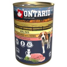 Konzerva Ontario Dog Veal Pate Flavoured with Herbs 400g