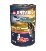 Konzerva Ontario Dog Venison, Cranberries and Safflower Oil 400g