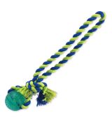 Hračka Dog Fantasy Dental Mint míček házecí s provazem zelený 5 x 30 cm