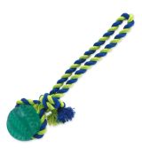 Hračka Dog Fantasy Dental Mint míček házecí s provazem zelený 7 x 30 cm
