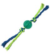 Hračka Dog Fantasy Dental Mint míček s provazem zelený 5 x 22 cm