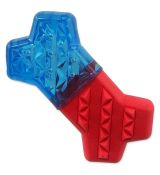 Hračka Dog Fantasy Kost chladící červeno-modrá 13,5x7,4x3,8cm