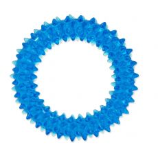 Hračka Dog Fantasy kroužek vroubkovaný modrý 7 cm