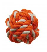 Hračka Dog Fantasy míč bavlněný oranžovo-bílý 12,5 cm