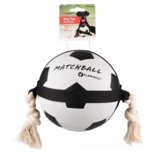 Hračka pes fotbalový míč přetahovací 22cm KAR