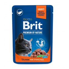 Kapsička Brit Premium Chunks in Gravy with Salmon for Sterilised Cats 100g