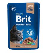Kapsička Brit Premium Chunks in Gravy with Liver for Sterilised Cats 100g
