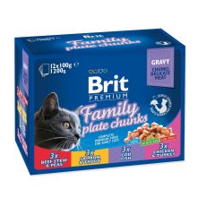 Kapsičky Brit Premium Cat Family Plate 1200g