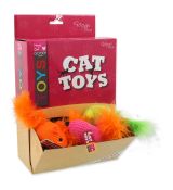 Hračka magic cat myška bavlněná s catnipem a pírky 6 cm