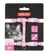 Postroj kočka Ethnic nylon růžový Zolux
