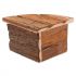 Domek Small Animals rohový dřevěný s kůrou 16 x 16 x 11 cm