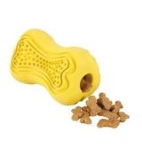Hračka pes Titan gumová kost M žlutá Zolux