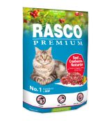 Rasco Premium Granule Sterilized hovězí s brusinkou a lichořeřišnicí 400g